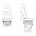 UnitedSeats Tractor Seat CS85/C2 PRO - 2Tone