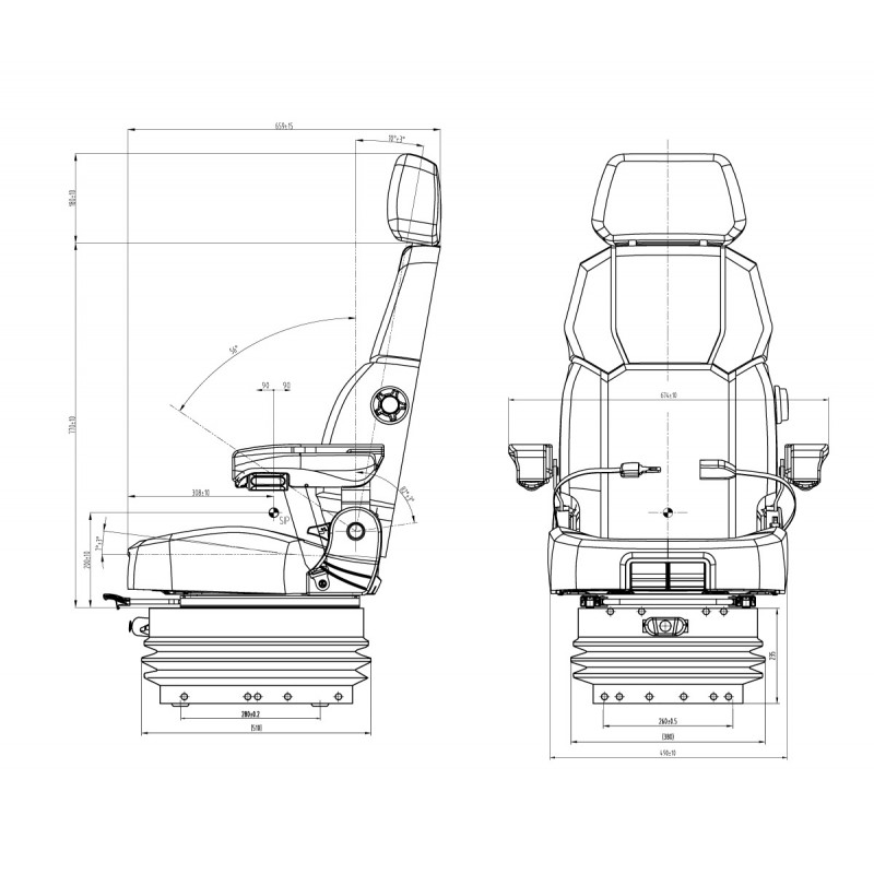UnitedSeats sēdeklis LGV120/C8 Pro