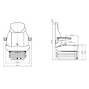 UnitedSeats Traktora sēdeklis CS85/C1 - 2-Tone