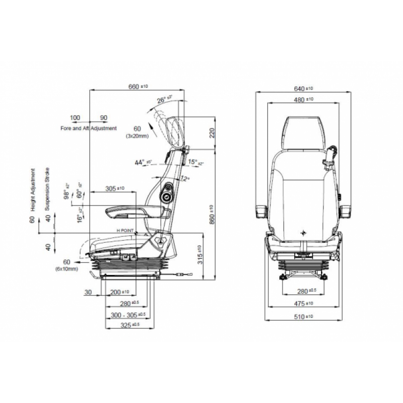 Pilot Supreme Smart Driver Seat P1101/A80H3B