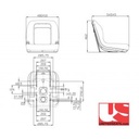 Unitedseats MI600 Static seat pan - Grey PVC